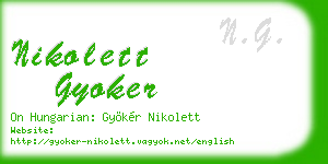 nikolett gyoker business card